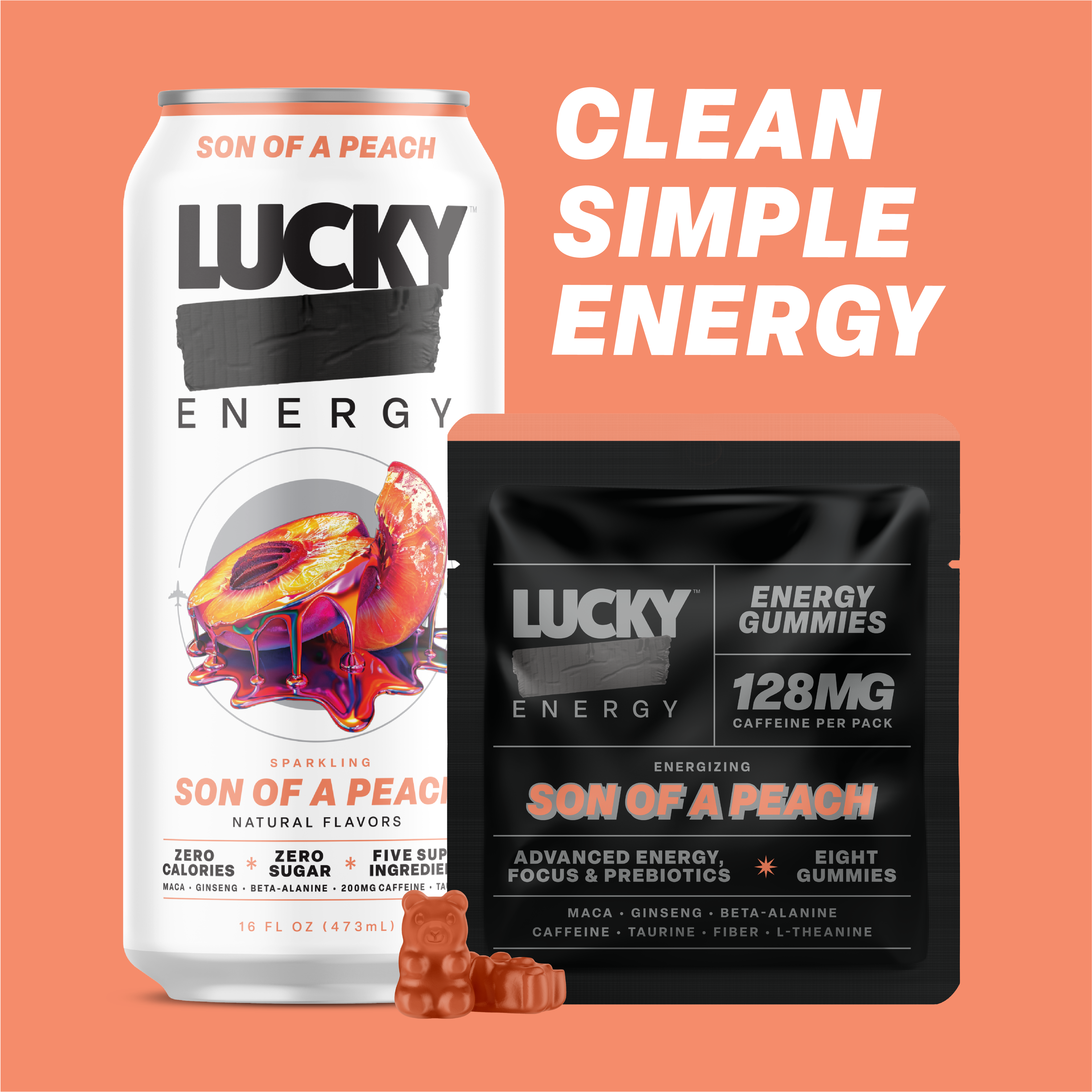Daily Energy Gummies (Son of a Peach) - 10 Pack
